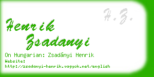 henrik zsadanyi business card